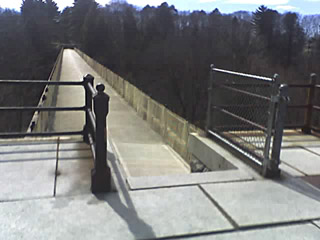 Echo Bridge with snow fences