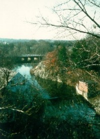 Looking towards the upstream end of the now-dammed gorge