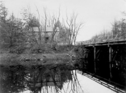 The "Stone Barn" still stands. The bridge carried Boylston Street, now Rout 9, over the Charles.