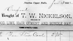 $3.75 for a half ton of coal, 1882