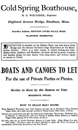 Cold Spring Boat House advertisement