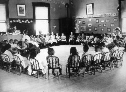 Interior of Prospect School #1, c. 1902