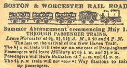 An old train schedule