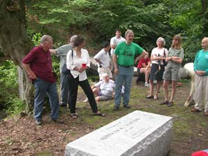 Friends' President Brian Yates speaks at the dedication